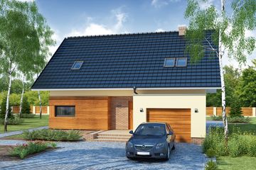  Projekt domu Bruno (WRW1228) - projekt domu parterowego z poddaszem - Zdjęcie 2