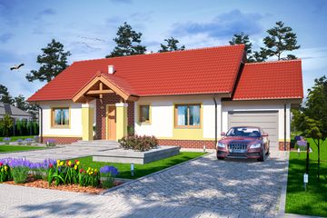  Projekt domu Tamara (WOE1068) - projekt domu parterowego - Zdjęcie 2