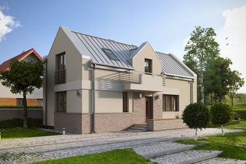  Projekt domu Ryś (BSA2040) - projekt domu parterowego z poddaszem - Zdjęcie 1