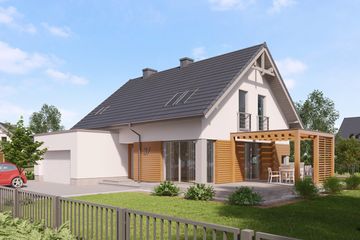  Projekt domu Korso 2 PS (WRW1229) - projekt domu parterowego z poddaszem - Zdjęcie 1