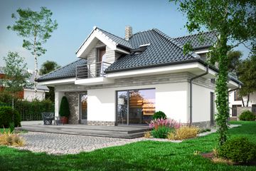  Projekt domu Maja (WOT1000) - projekt domu parterowego z poddaszem - Zdjęcie 3