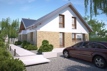  Projekt domu Rodez II DCP328a (WOB1578) - projekt domu parterowego z poddaszem - Zdjęcie 1