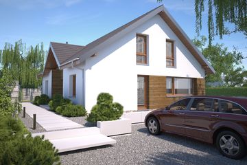  Projekt domu Rodez II DCP328a (WOB1578) - projekt domu parterowego z poddaszem - Zdjęcie 3