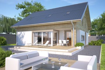 Projekt domu Meribel DCP327 - parterowy z poddaszem dom o powierzchni 132,61 m², dach dwuspadowy - ujęcie 5