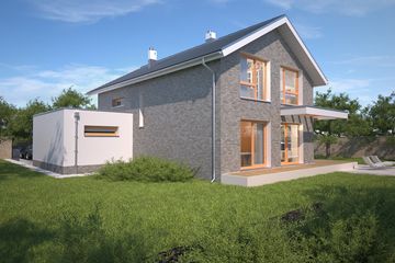 Projekt domu Bergamo DCP343 - parterowy z poddaszem dom o powierzchni 138,43 m², dach dwuspadowy - ujęcie 4
