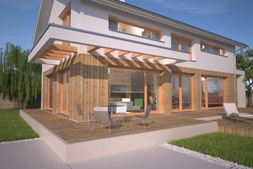 Projekt domu Bergamo DCP343 - parterowy z poddaszem dom o powierzchni 138,43 m², dach dwuspadowy - ujęcie 5