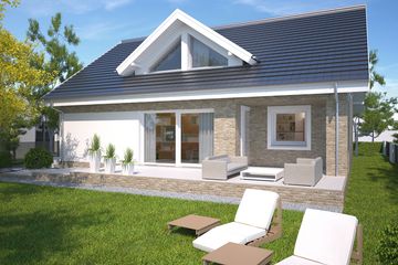 Projekt domu Rodez DCP328 - parterowy z poddaszem dom o powierzchni 162,35 m², dach dwuspadowy - ujęcie 4