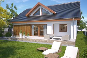 Projekt domu Rodez DCP328 - parterowy z poddaszem dom o powierzchni 162,35 m², dach dwuspadowy - ujęcie 5