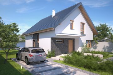  Projekt domu Porto DCP341 (WOB1572) - projekt domu parterowego z poddaszem - Zdjęcie 2