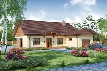  Projekt domu Gabrysia PS (WRW1231) - projekt domu parterowego - Zdjęcie 1