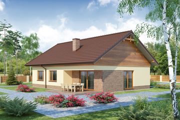  Projekt domu Gabrysia PS (WRW1231) - projekt domu parterowego - Zdjęcie 2