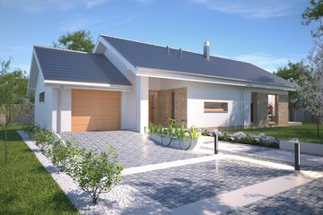  Projekt domu Rimini LMB127 (WRB1542) - projekt domu parterowego - Zdjęcie 1