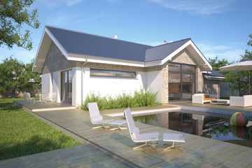  Projekt domu Rimini LMB127 (WRB1542) - projekt domu parterowego - Zdjęcie 5