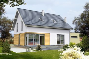 Projekt domu Fulton II LMP342a - parterowy z poddaszem dom o powierzchni 136,89 m², dach dwuspadowy - ujęcie 2
