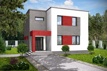  Projekt domu Bianka bez garażu [B] (WRF1548) - projekt domu z pełnym piętrem - Zdjęcie 1