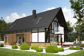  Projekt domu EX 15 soft (WRC2525) - projekt domu parterowego z poddaszem - Zdjęcie 1