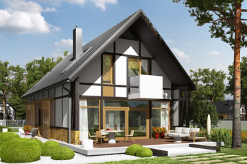  Projekt domu EX 15 soft (WRC2525) - projekt domu parterowego z poddaszem - Zdjęcie 2