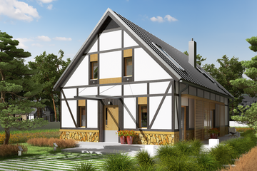  Projekt domu EX 15 soft (WRC2525) - projekt domu parterowego z poddaszem - Zdjęcie 3