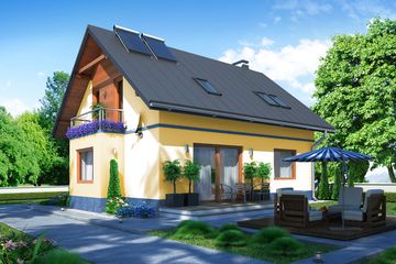  Projekt domu w Oklahomie (KRN1066) - projekt domu parterowego z poddaszem - Zdjęcie 2