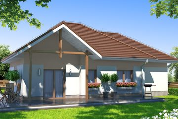  Projekt domu na Alasce 4 (KRN1062) - projekt domu parterowego z poddaszem - Zdjęcie 2