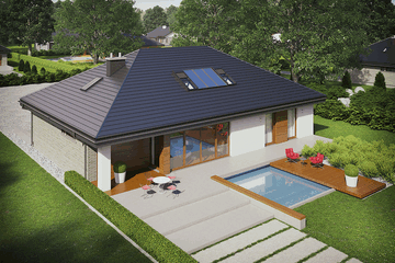  Projekt domu Gabriel II G1 energo (WRC2443) - projekt domu parterowego - Zdjęcie 3