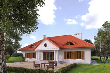  Projekt domu Tercja 7 (BSA2042) - projekt domu parterowego z poddaszem - Zdjęcie 1