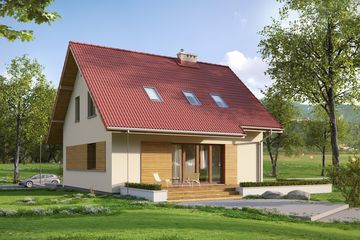  Projekt domu Kulczyk 2 (BSA2043) - projekt domu parterowego z poddaszem - Zdjęcie 2