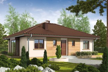  Projekt domu Margo Mocca (WRC2518) - projekt domu parterowego - Zdjęcie 1