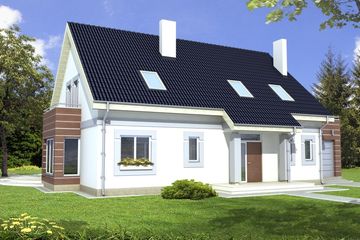  Projekt domu Ada A (WRD2301) - projekt domu parterowego z poddaszem - Zdjęcie 1