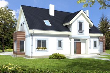  Projekt domu Ada B (WRD2303) - projekt domu parterowego z poddaszem - Zdjęcie 1