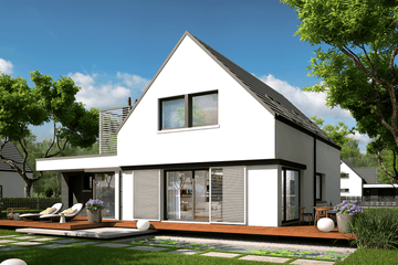 Projekt domu Markus G1 - parterowy z poddaszem dom o powierzchni 142,81 m², dach dwuspadowy - ujęcie 2