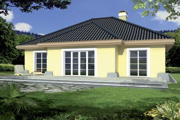 Projekt domu Mila 4 wersja A z pojedynczym garażem paliwo stałe (WRD2283) - projekt domu parterowego - Zdjęcie 2