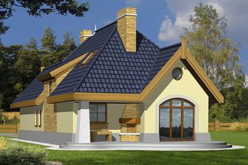  Projekt domu Poziomka energo+ wersja A bez garażu (WRD2284) - projekt domu parterowego z poddaszem - Zdjęcie 2