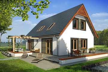  Projekt domu Sosenka 2 energo+ wersja B z podwójnym garażem (WRD2163) - projekt domu parterowego z poddaszem - Zdjęcie 2