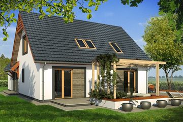  Projekt domu Sosenka 2 energo+ wersja B z podwójnym garażem (WRD2163) - projekt domu parterowego z poddaszem - Zdjęcie 3