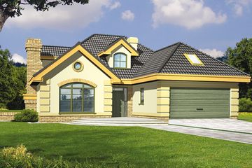  Projekt domu Lawenda A (WRD2120) - projekt domu parterowego z poddaszem - Zdjęcie 2