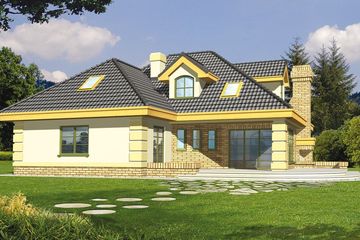  Projekt domu Lawenda A (WRD2120) - projekt domu parterowego z poddaszem - Zdjęcie 3