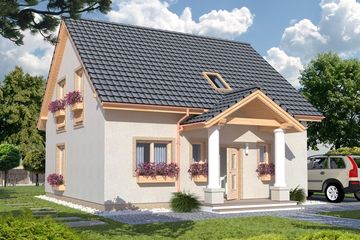  Projekt domu Hiacynt A plus (WRD2132) - projekt domu parterowego z poddaszem - Zdjęcie 1