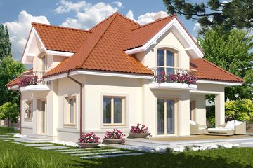  Projekt domu Bronek wersja A - paliwo stałe (WRD2256) - projekt domu parterowego z poddaszem - Zdjęcie 2