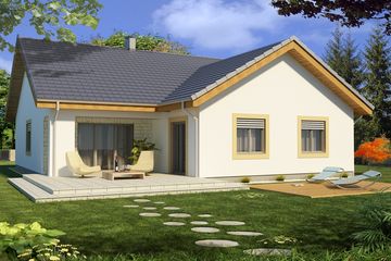  Projekt domu Ambrozja 2 wersja B z poddaszem do adaptacji z pojedynczym garażem paliwo stałe (WRD2245) - projekt domu parterowego z poddaszem - Zdjęcie 2