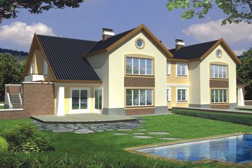  Projekt domu Willa Wiktoria segment (WRD2139) - projekt domu parterowego z poddaszem - Zdjęcie 1