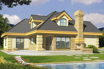  Projekt domu Lawenda A z piwnicą (WRD2114) - projekt domu parterowego z poddaszem - Zdjęcie 1