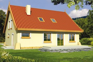  Projekt domu Tymek C E (WRD2154) - projekt domu parterowego z poddaszem - Zdjęcie 2