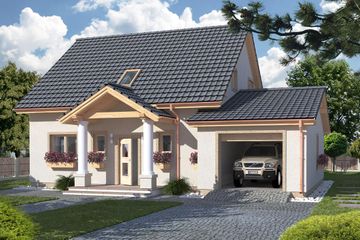  Projekt domu Hiacynt C Plus (WRD2133) - projekt domu parterowego z poddaszem - Zdjęcie 1