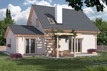  Projekt domu Hiacynt C Plus (WRD2133) - projekt domu parterowego z poddaszem - Zdjęcie 2