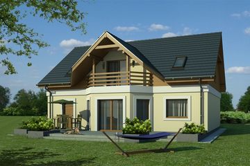  Projekt domu As wersja A paliwo stałe (WRD2252) - projekt domu parterowego z poddaszem - Zdjęcie 2