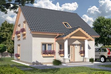  Projekt domu Hiacynt A (WRD2131) - projekt domu parterowego z poddaszem - Zdjęcie 1
