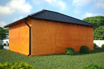  Projekt wiaty garażowej G136 - Wiata drewniana (PRA1229) - projekt wiaty parterowego - Zdjęcie 2