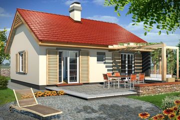  Projekt domu Kajtek wersja A paliwo stałe (WRD2272) - projekt domu parterowego - Zdjęcie 1