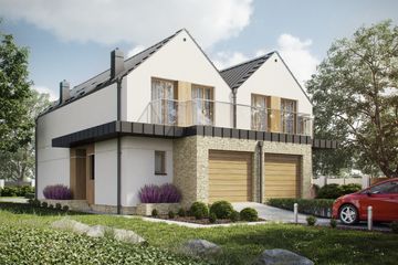  Projekt domu D219A (WAI1366) - projekt domu parterowego z poddaszem - Zdjęcie 1